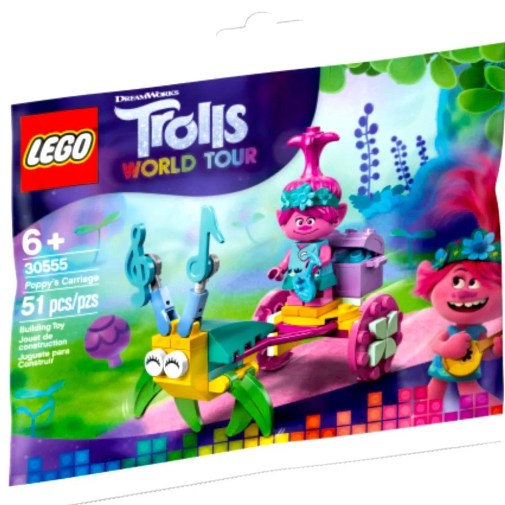 LEGO 30555 ‘Trolls’ World Tour Poppy's Carriage, 51 Pieces, NIB